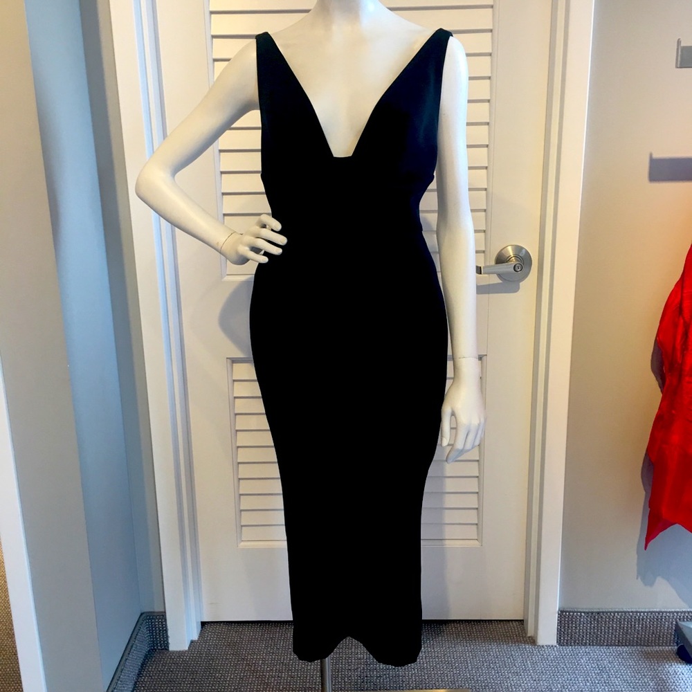 Black deep v cocktail